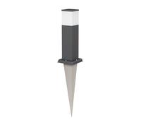 ledscom.de Borne d'éclairage POLLY avec piquet de terre pour l'extérieur, 35cm, anthracite, ampoule G9 incluse, 596lm, blanc