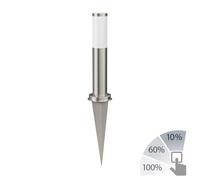 Borne d'éclairage PORU avec piquet de terre pour l'extérieur acier inoxydable [EEK: D]