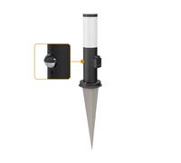 Borne d'éclairage PORU Capteur avec piquet de terre pour l'extérieur 38cm noir