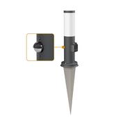 ledscom.de Borne d'éclairage PORU Capteur avec piquet de terre pour l'extérieur, 38cm, anthracite 1xE27 max.15W Prise de courant