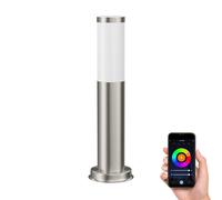 Borne d'éclairage PORU pour l'extérieur acier inoxydable rond 38,5cm in