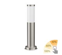 Borne d'éclairage PORU pour l'extérieur inox rond 38,5cm incl. ampoule E27 [EEK: D]