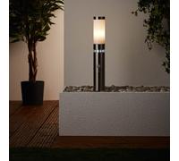 Borne d'éclairage pour l'extérieur - Borne d'éclairage protégée contre les éclaboussures avec interrupteur crépusculaire pour couronne de LED - Lampadaire avec détecteur de mouvement réglable -