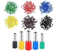 Borne d'extrémité de Cordon isolée à sertir, 100 pièces/Paquet, E0508 1008 1508 7508 2508, Embouts de borne de Pression, sertissage Tubulaire(3,E4009-100PCS)