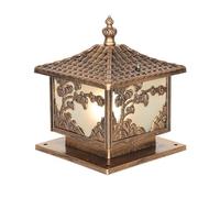 Borne Eclairage Exterieur Lampadaires Extérieurs Carrés Lampe De Pilier De Patio De Style Européen Lampe De Cour E27 Lampes De Colonne Lampe De Jardin De Villa Lampe De Jardin(Bronze,25*33cm)