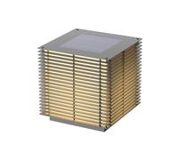 Borne Eclairage Lampadaire solaire carré moderne, éclairage d'extérieur à énergie solaire, luminaire décoratif d'extérieur, idéal for une clôture, du crépuscule à l'aube, étanche, lumière chaude LED