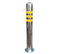 Borne en acier inoxydable - Poteaux de délimitation d'allée de 60/75/100 cm avec bandes réfléchissantes haute visibilité((1pcs)/3 * 39.4in)