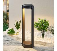 Borne extérieur LED Habsa Lucande, noir, Aluminium, Moderne, Borne Eclairage Exterieur