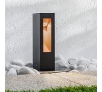 LED Borne Eclairage Exterieur Jenke (Moderne) en Noir Aluminium (1 lampe,à), Lumineuse Exterieur, Luminaire Lampe Jardin, Led