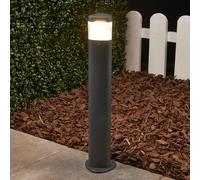 Borne extérieur LED MILOU Lucande, noir, Aluminium, Moderne, Borne Eclairage Exterieur