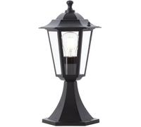 Brilliant Borne extérieure Carleen Métal/verre Noir IP44 E27 max 60W Ampoule non incluse