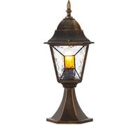 Borne extérieure JANEL - BRILLIANT - noir doré - métal/verre - E27 max 60W - IP44