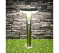 Borne extérieure solaire living avec détecteur de mouvements 45cm inox