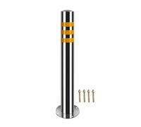 Borne Fixe Réfléchissante, Poteau De Sécurité En Acier Inoxydable 201 Pour La Sécurité Routière, La Protection Des Parkings Et Le Contrôle Des Foules(1 Pack,23.7 x 3in)