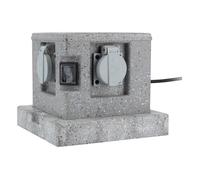 Borne jardin IP44 4 x 16A + 2 interrupteurs câble H07RN-F 3G1,5mm² 4,5m - Zenitech