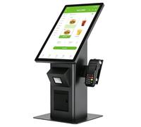 Borne Libre-Service 21,5" Tactile, Terminal de Commande Restaurant Desktop | Kiosque de Commande Automatique et Affichage Dynamique avec Support POS, Imprimante Thermique pour Vente au Détail & Bar