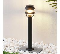 Lindby Luminaire extérieur Alvaro à intensité variable (Moderne) en Noir Aluminium (1 lampe,à E27), Borne lumineuse borne luminaire pour socle