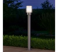 Borne Lumineuse Außenstehlampe Luminaires de Jardin Inox Terrasses Argent H 80cm