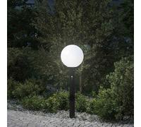 Borne lumineuse avec capteur et prise 80 cm Noir IP44 vidaXL