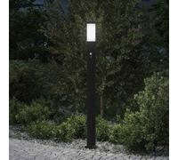 Borne lumineuse avec détecteur 110 cm en acier inoxydable IP44 vidaXL