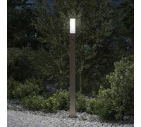 Borne lumineuse avec détecteur 110 cm en acier inoxydable IP44 vidaXL