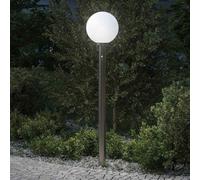 Borne lumineuse avec détecteur 120 cm en acier inoxydable IP44 vidaXL
