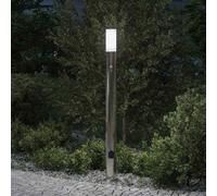 Borne lumineuse avec détecteur et prise 110 cm acier inoxydable IP44 vidaXL