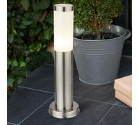 Borne Lumineuse Éclairage Allée Chemin Extérieur Inox Lampadaire sur Mât Argent