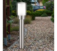Borne Lumineuse Éclairage D'Extérieur Lampadaire Inox Blanc 1xE27 Hauteur 50 CM