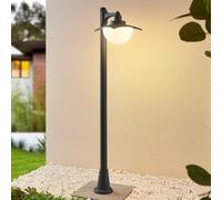 Borne lumineuse Elinda Lindby, dimmable, noir, Aluminium, Maison de campagne / Rustique, Luminaire extérieur