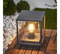 Borne lumineuse extérieur Annalea Lucande, dimmable, noir, Aluminium, Moderne, Luminaire extérieur