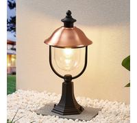 Borne lumineuse extérieur Clint Lindby, dimmable, cuivré, Aluminium, Vintage, Luminaire extérieur