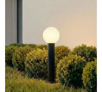 Borne lumineuse extérieur Dangan Lindby, dimmable, blanc, Verre, Moderne, Luminaire extérieur