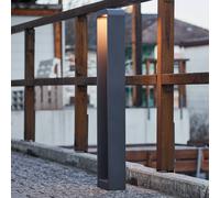 Borne lumineuse extérieur Emima Lindby, gris, Aluminium, Moderne, Eclairage Exterieur LED