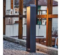 Borne lumineuse extérieur Emima Lindby, noir, Aluminium, Moderne, Eclairage Exterieur LED