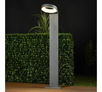 Borne lumineuse extérieur JARKA Lucande, gris, Aluminium, Moderne, Eclairage Exterieur LED
