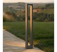 Lucande LED Eclairage Exterieur Jupp (Moderne) en Noir Aluminium (1 lampe,à), Luminaire Lampe Jardin Borne Lumineuse