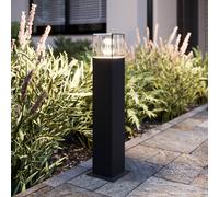 Borne lumineuse extérieur Keke Lucande, dimmable, noir, Aluminium, Moderne, Luminaire extérieur