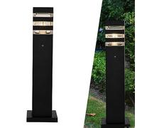 Borne Lumineuse Exterieur Lampadaire, LED Lampadaire Poteau de Jardin IP44 étanche Exterieur E27 Moderne en Aluminium, d'éclairage Lampe sur colonne pour Chemins Terrasse Patio Pelouse Allée (A)