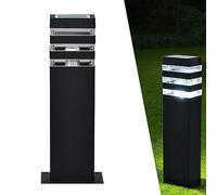 Borne Lumineuse Exterieur Lampadaire, LED Lampadaire Poteau de Jardin IP44 étanche Exterieur E27 Moderne en Aluminium, d'éclairage Lampe sur colonne pour Chemins Terrasse Patio Pelouse Allée (B)