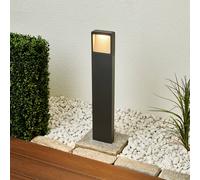 Borne lumineuse extérieur LEYA Lucande, noir, Aluminium, Moderne, Eclairage Exterieur LED