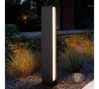 Borne lumineuse extérieur Lirka Lucande, noir, Aluminium, Moderne, Eclairage Exterieur LED