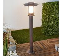 Lindby LED Eclairage Exterieur Pavlos (Traditionnel) en Marron Inox (1 lampe,à), Luminaire Lampe Jardin Borne Lumineuse