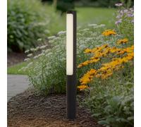 Borne lumineuse extérieur Tuberia Lucande, noir, Aluminium, Moderne, Eclairage Exterieur LED