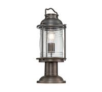 Borne Lumineuse Extérieure Lampadaire Verre Transparent Aluminium Laiton Bronze