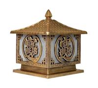 Borne Lumineuse Exterieure, Lampe De Colonne De Style Chinois Imperméable À L'eau En Aluminium Moulé Sous Pression En Acrylique Pour Jardin, Terrasse, Pelouse, Arrière-cour Borne Exterieur Jardin(25*3