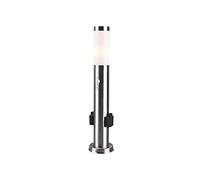 Borne lumineuse hauteur 60cm avec détecteur de mouvement et 2 prises - éclairage extérieur polyvalent pour la maison et le jardin, SP1BM8160S, Borne lumineuse avec détecteur de mouvement & prises