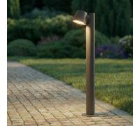 Lindby Luminaire extérieur Ileyna à intensité variable (Moderne) en Noir Métal (1 lampe,à GU10), Borne lumineuse, borne luminaire pour socle