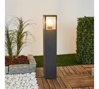 Lucande Luminaire extérieur Klemens (Moderne) en Noir Aluminium (1 lampe,à E27), Borne lumineuse, borne luminaire pour socle