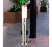 Borne Lumineuse Lampadaire Extérieur Prises Inox LED Détecteur de Mouvement
